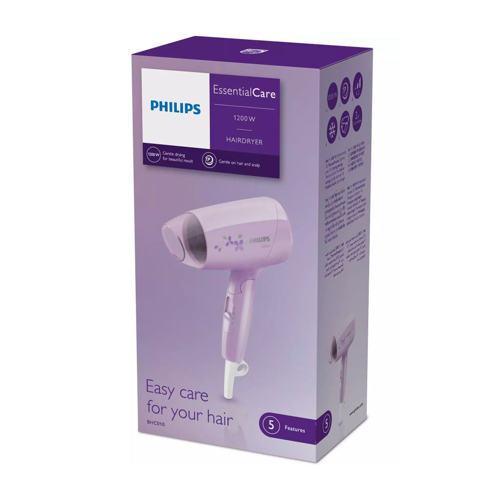Secador De Pelo Philips Plegable Drycare Essential 1200W-Bhc010