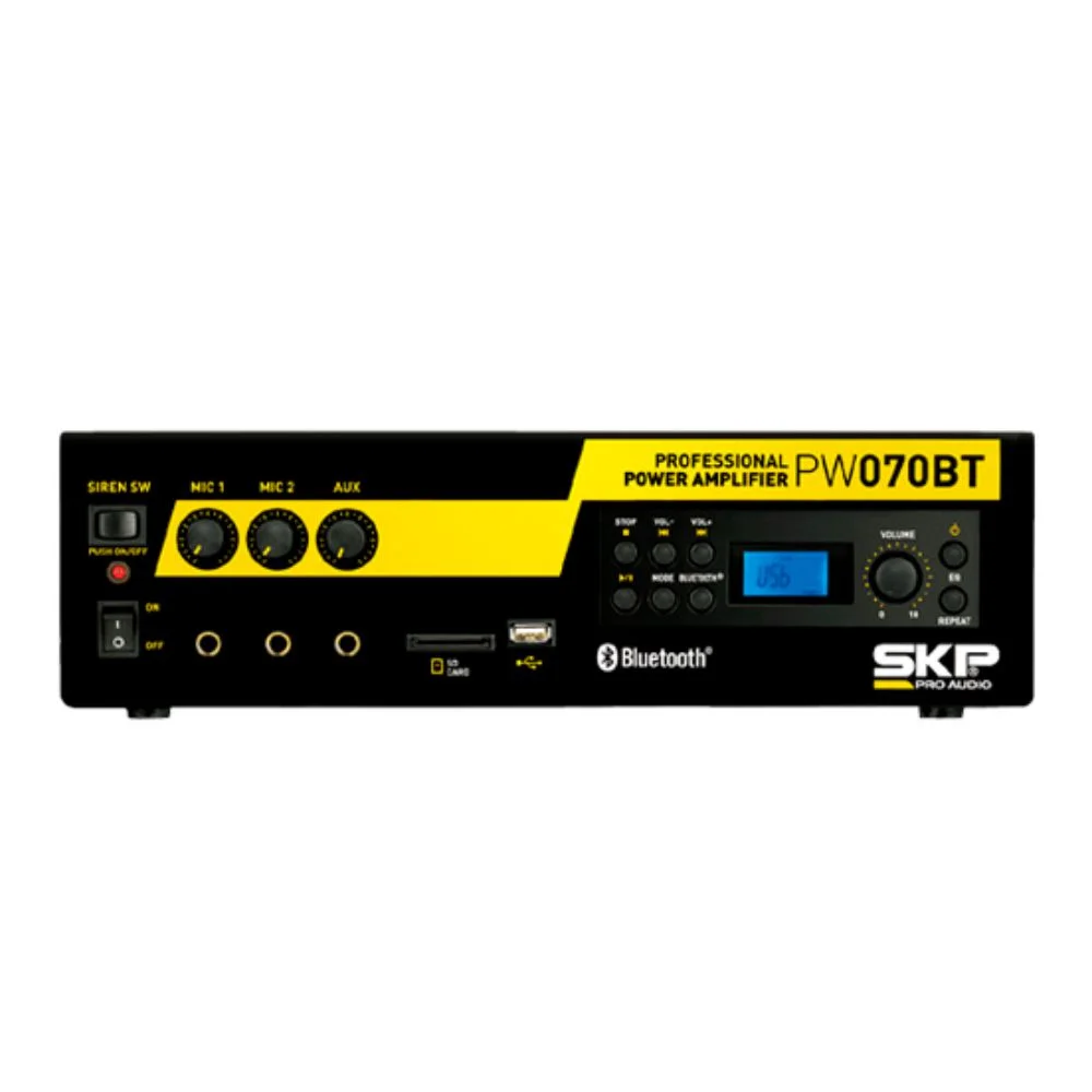 Amplificador SKP Potencia 70V MP3 PW-070BT