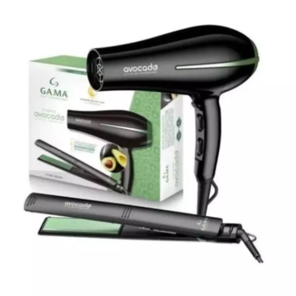 Combo Gama Secador + Planchita Avocado Elegance 2200W