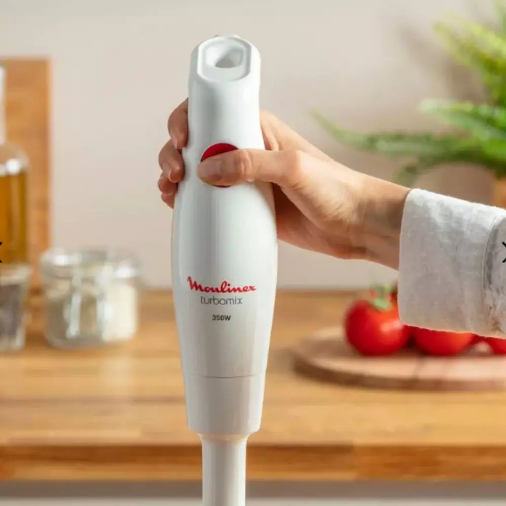 Licuadora Moulinex de Mano Turbomix 350 W Pie de Plastico Blanco DD12A1AR