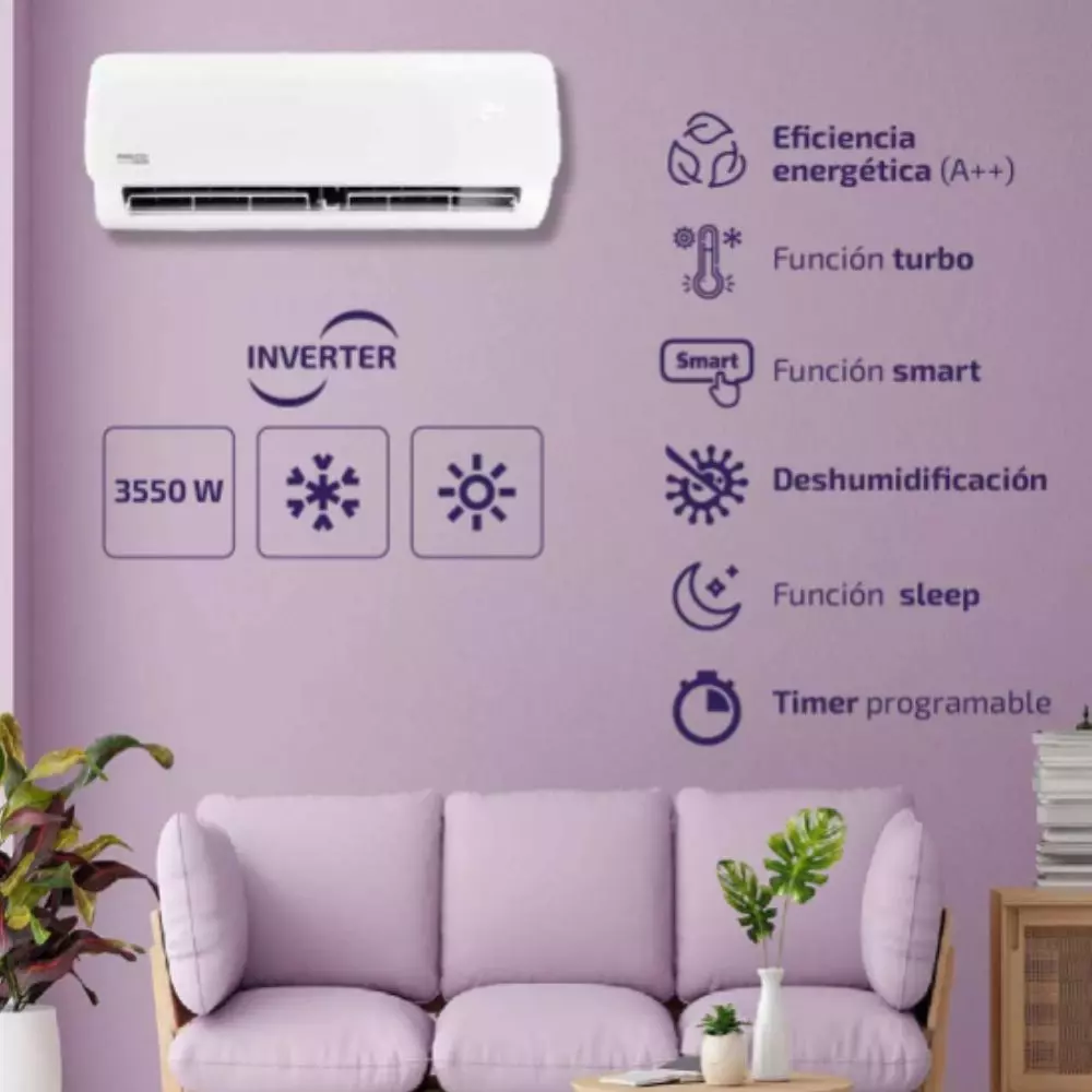 Aire Acondicionado Philco 3550 W Inverter 3050 Frigoria Split Frio/Calor