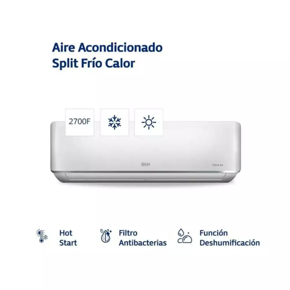 Aire Acondicionado BGH 2550 W 2300 Frigorias Split Frio/Calor