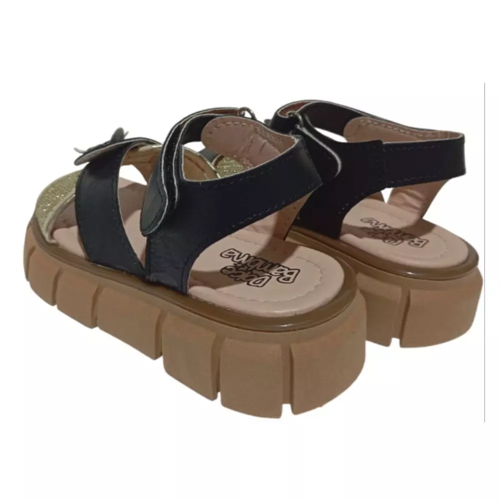 Sandalia Dolce Bambina 6210 Negro/dorado