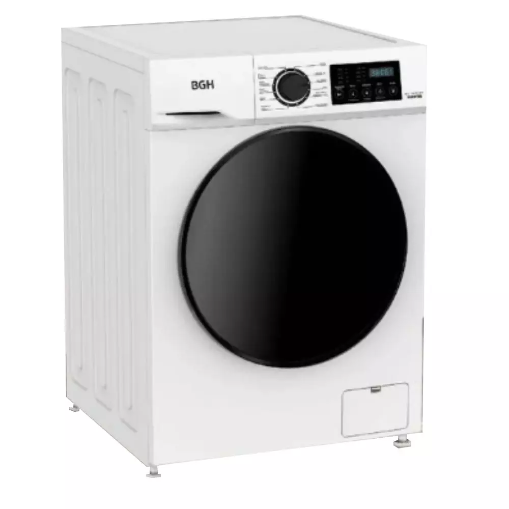 Lavarropa BGH 8 Kg Automatico 1400 RPM /12 Programas Inverter BWFI08W24AR BCO