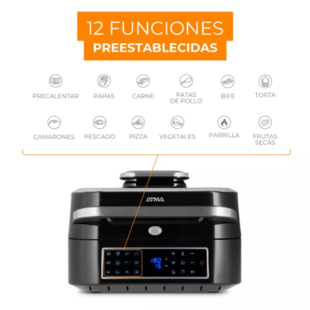 Freidora de Aire Atma FR901DP 6.3 Lts con Grill