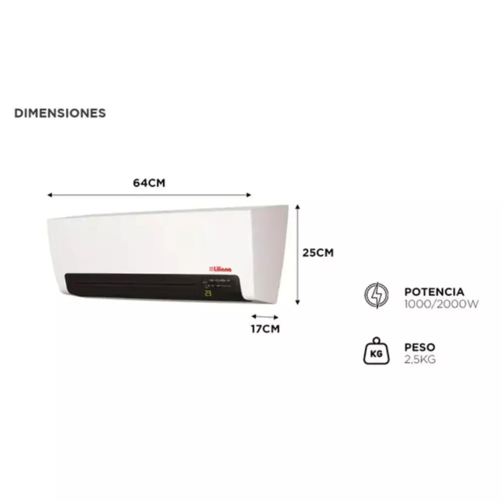 Caloventor Liliana CWD900 Confortempo Split 1000/2000W