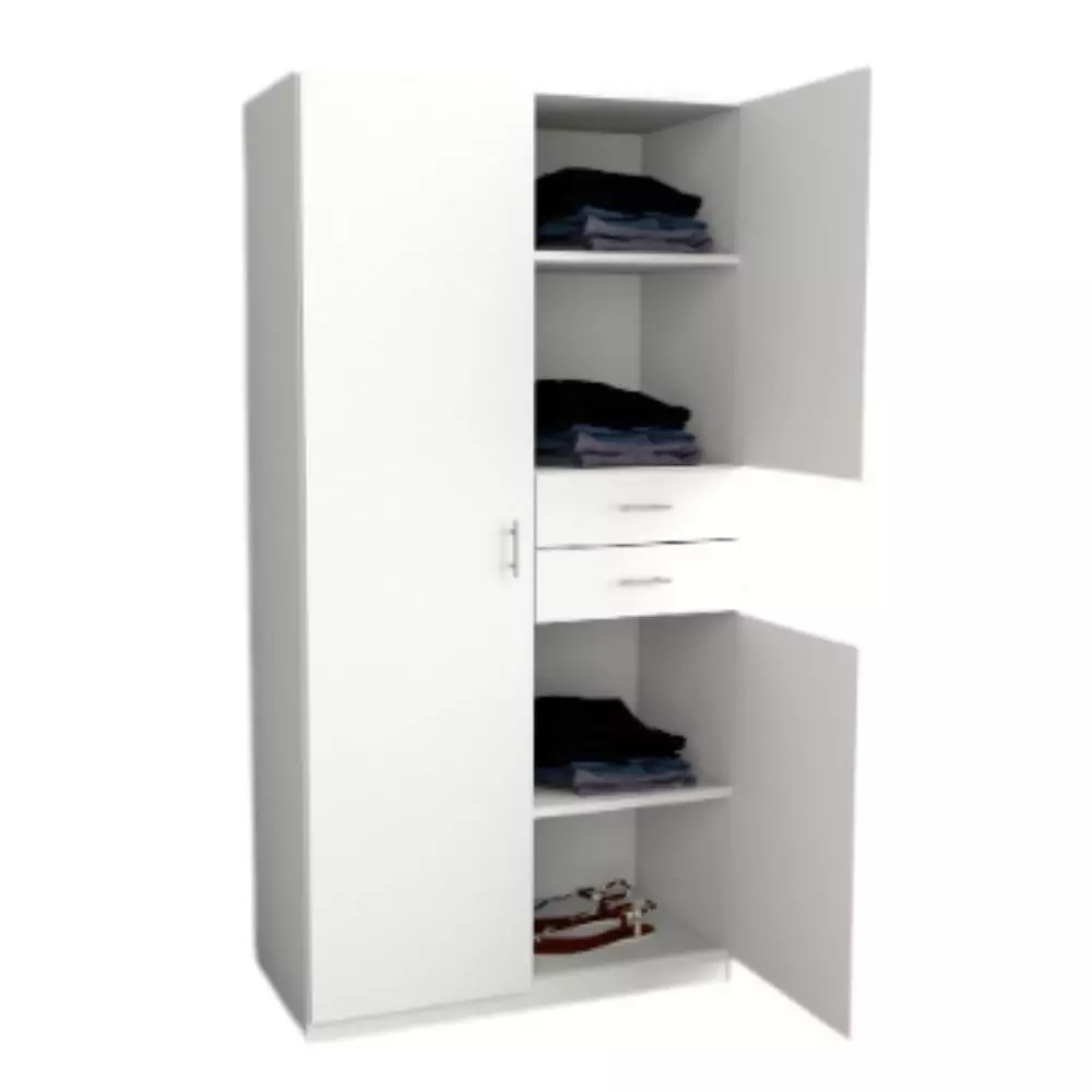 Multiuso Tables 3055 3 Puertas 3 Estantes 2 Cajones 0.89 X 1.79 X 0.46 Mts. Blanco