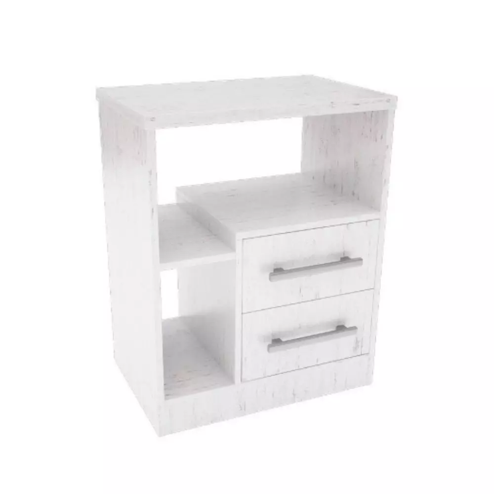 Mesa de Luz Orlandi 2 Cajones Premium 112 Venecia