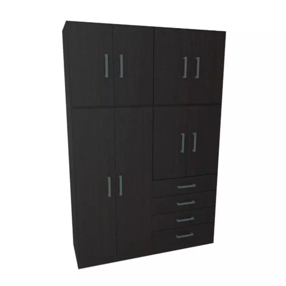 Placar Orlandi 140 CM 2 Cuerpos Nordicos 8 Puertas-4  Calones 3572 Wengue