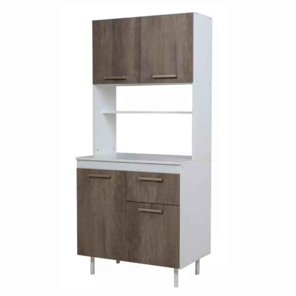 Kit Compacto Ricchezze Turin 3 Puertas 2 Cajones 80X181X50CM Roble Kendal