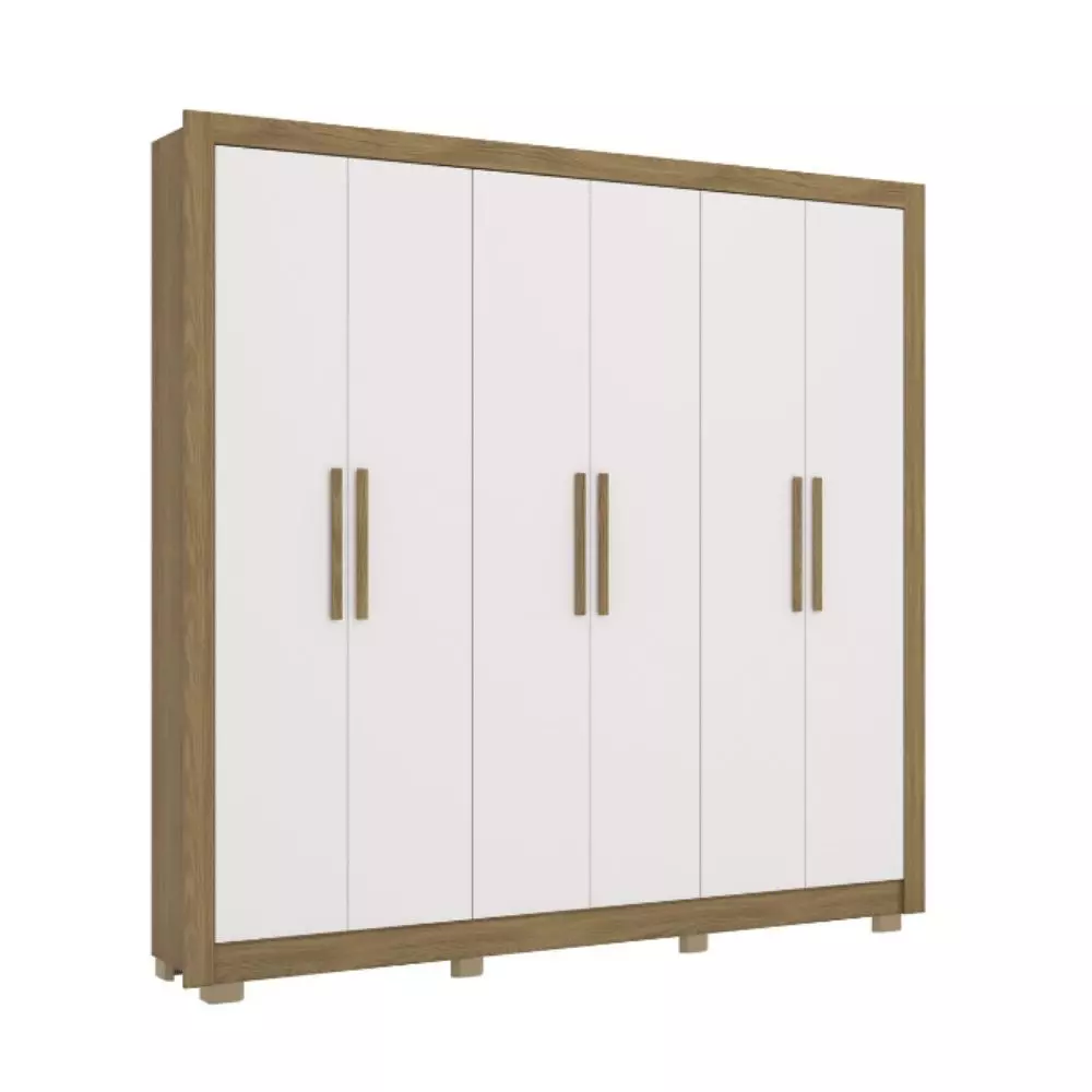 Placar Kappesberg 6 Puertas - 2 Cajones 223 X 232 X 47 Cm M569-NGFE Nogueira/Fendi