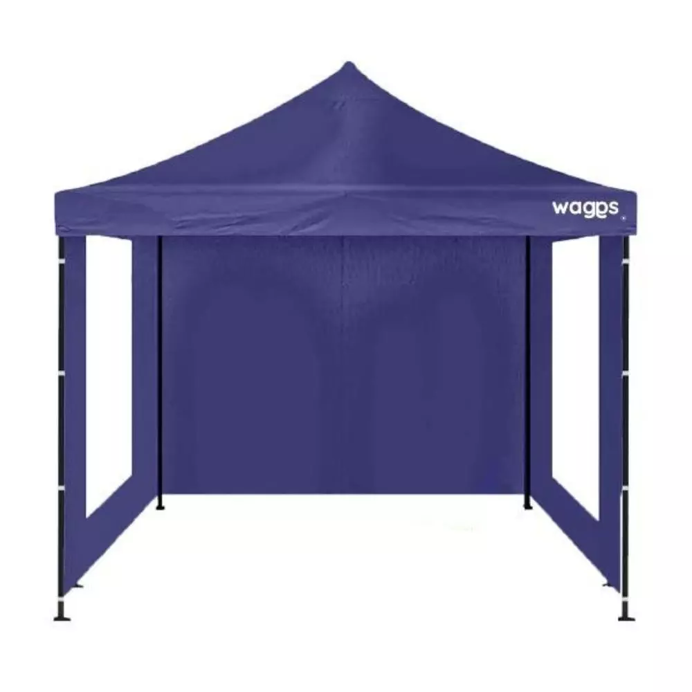 Gazebo Waggs 3X3 Mts. Plegable Con Pared/Ventana Reforzada GZBO01 Azul